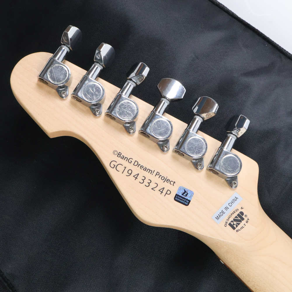 【中古】 エレキギター BanG Dream! by ESP SNAPPER Tae Poppin’Party 花園たえモデル バンドリ スナッパー ポッピンパーティー ヘッド裏画像