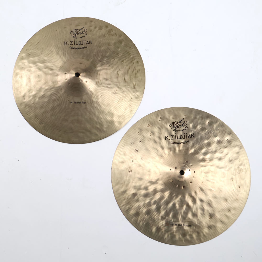 K.ジルジャン 14インチ ハイハットシンバルセット 中古 汚れあり 凹みなし。 中古】ハイハットシンバル ペア ジルジャン ZILDJIAN K Constantinople