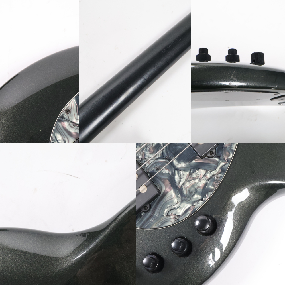 【中古】MUSIC MAN ミュージックマン BONGO4 HS Piezo Sapphire Black 2003年製 エレキベース 傷