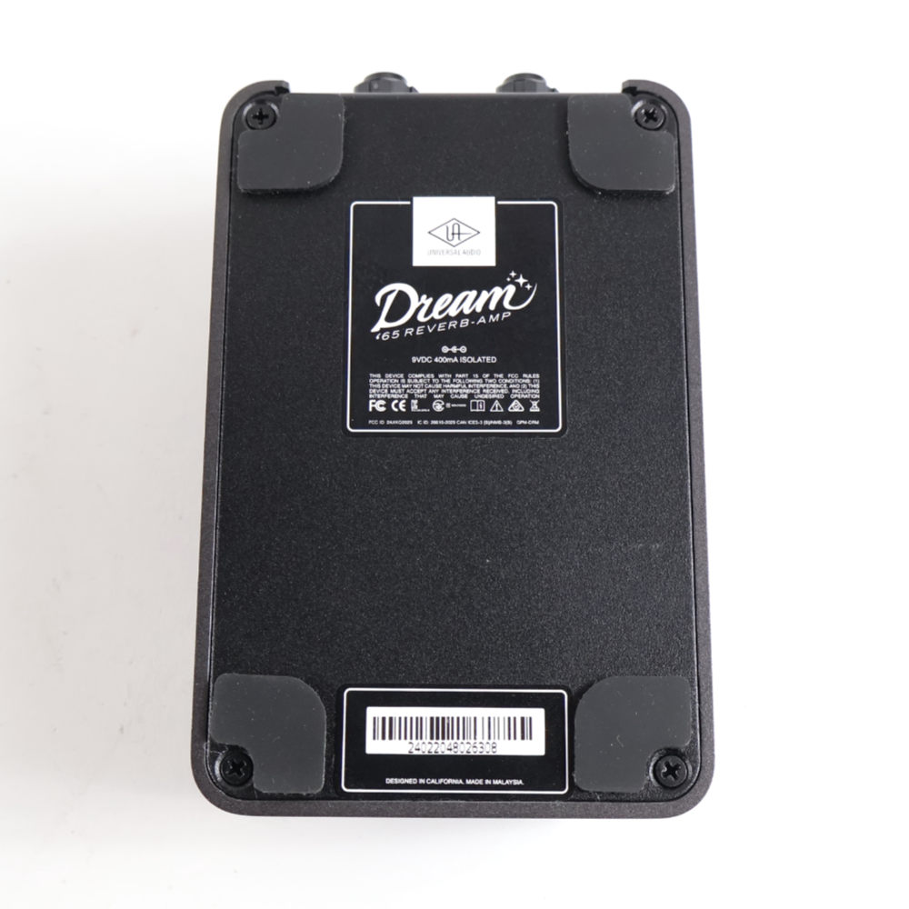 【中古】 Universal Audio UAFX Dream 65 Reverb Amplifier オーバードライブ アンプシミュレーター ギターエフェクター ボトム画像