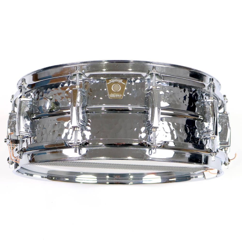 【中古】 スネアドラム ラディック Ludwig LM400K Supraphonic 14×5 ハンマードシェル 正面