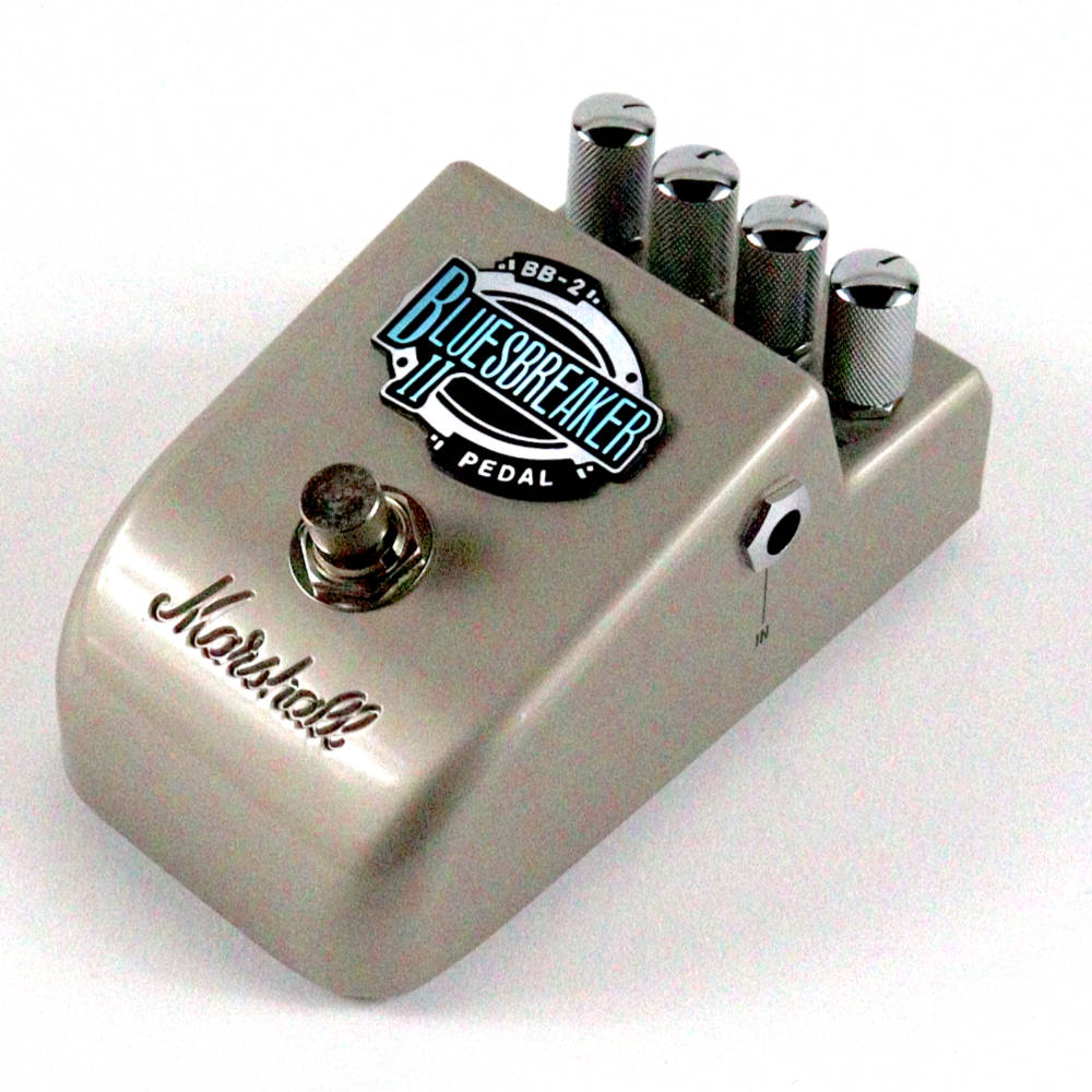 【中古】 オーバードライブ エフェクター MARSHALL マーシャル BB-2 Bluesbreaker II ギターエフェクター 斜めアングル画像