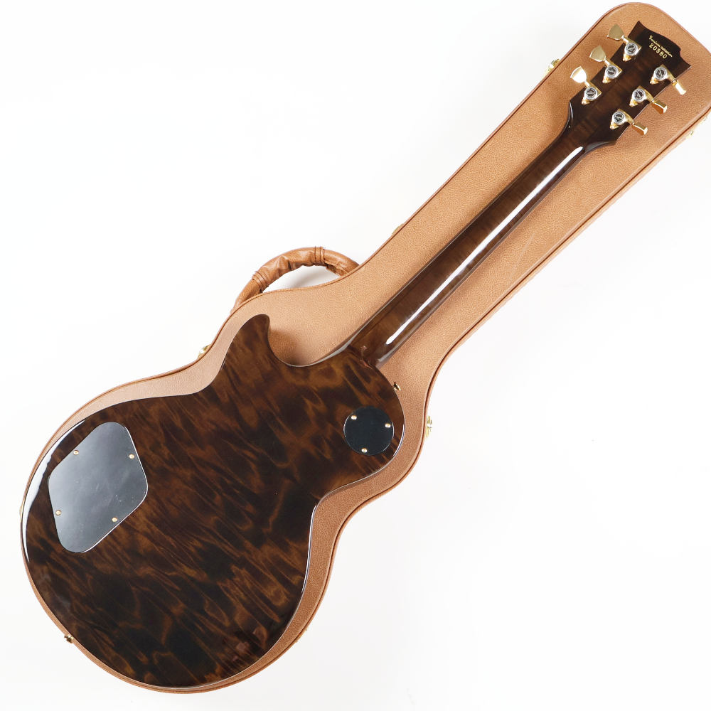 【中古】 エレキギター Momose ML-Premium/FT BL-B 極上杢目のフレイムトチトップ＆1Pバックボディ モモセ Deviser ボディバック画像 