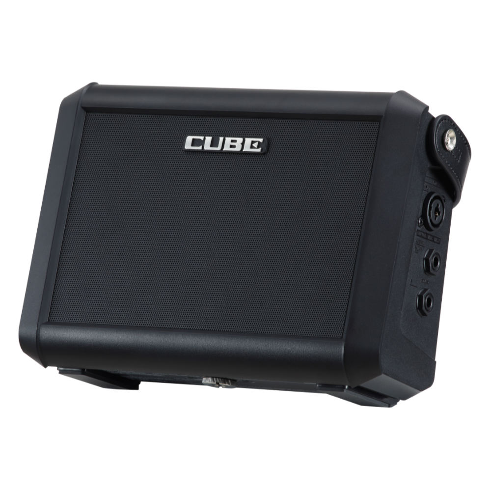 ROLAND ローランド CUBE Street MINI キューブストリートミニ バッテリー駆動小型アンプ CUBE-ST-MI (MOBILE CUBE後継機種） 斜めアングル画像