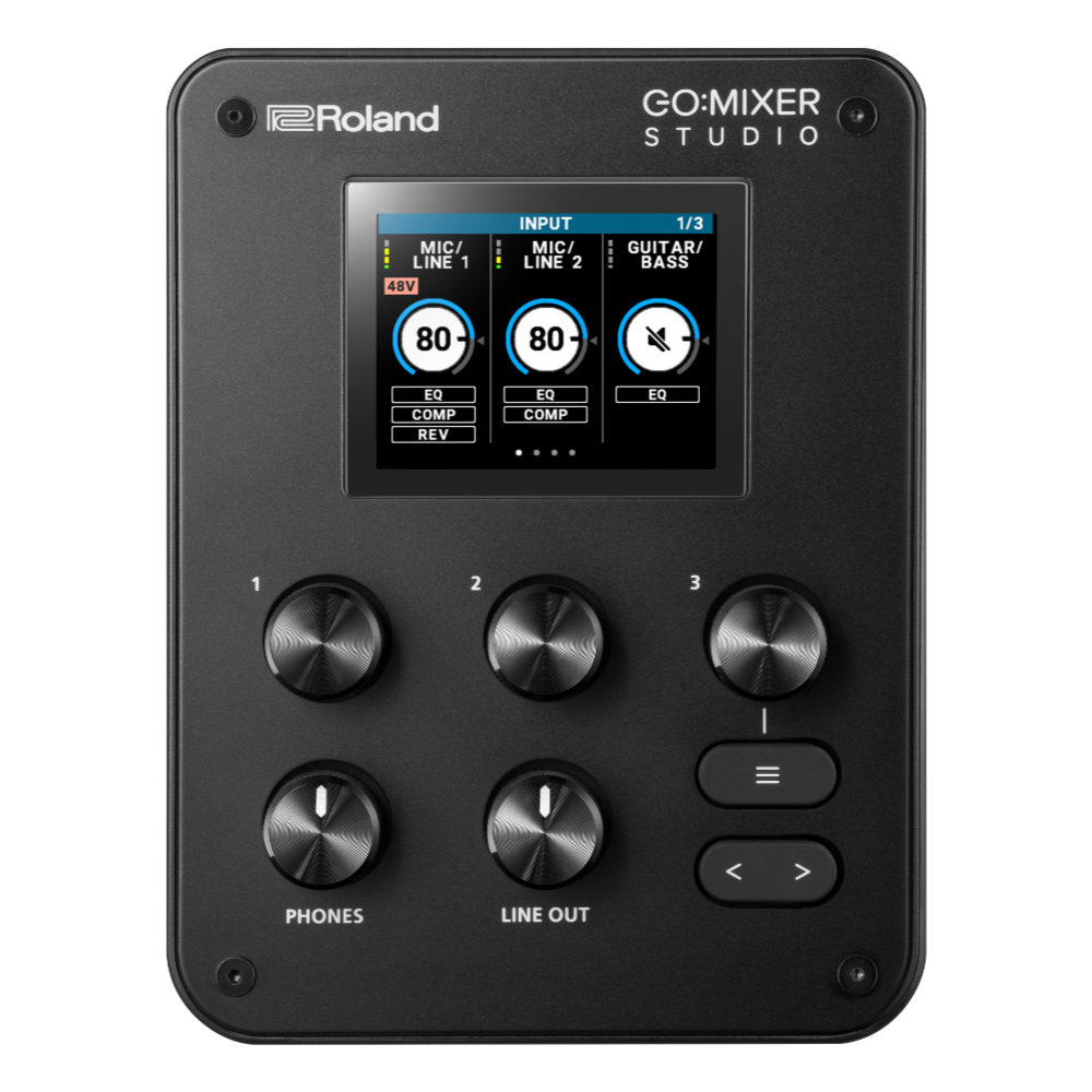 ROLAND GO:MIXER STUDIO 演奏動画の作成に最適なオーディオインターフェイス GOMIXERST ゴーミキサースタジオ ローランド トップ画像