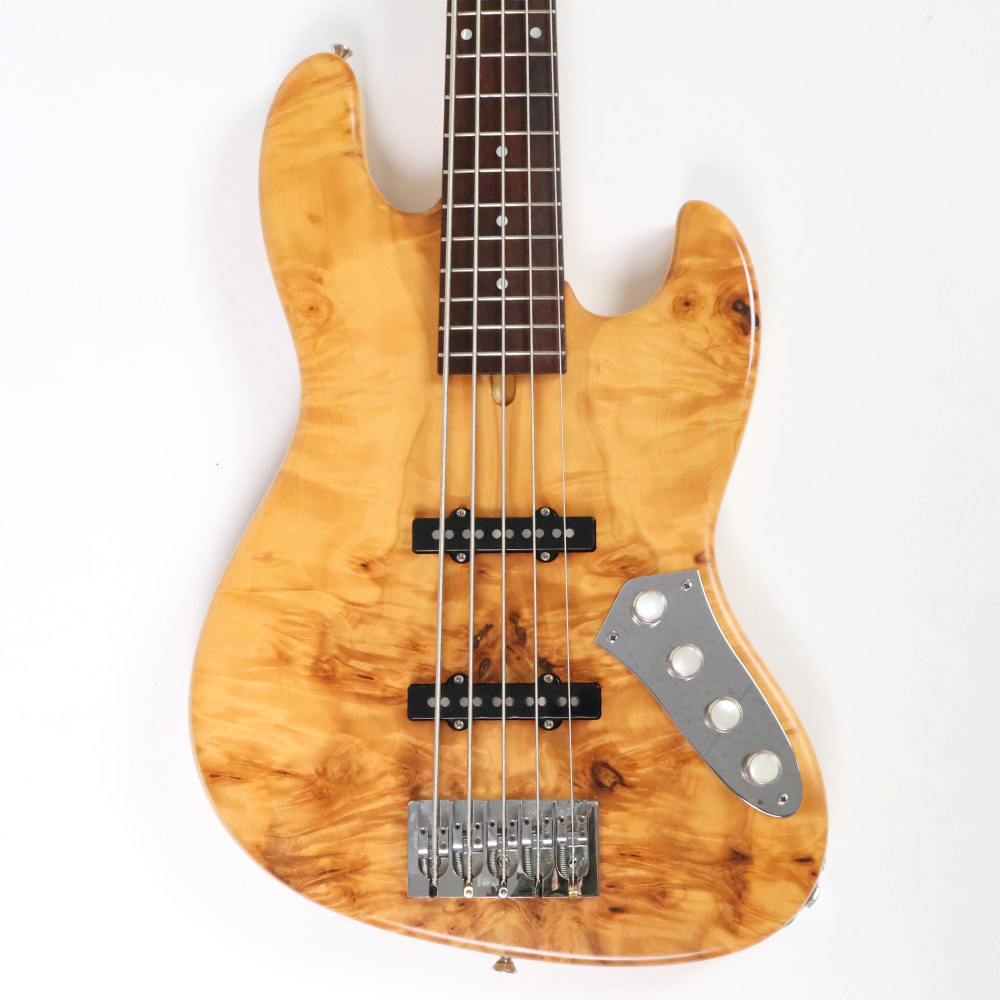 【中古】Crews Maniac Sound JB-2005 K&T Active Burl Maple Top 1pc Ash Back 5弦エレキベース 詳細画像