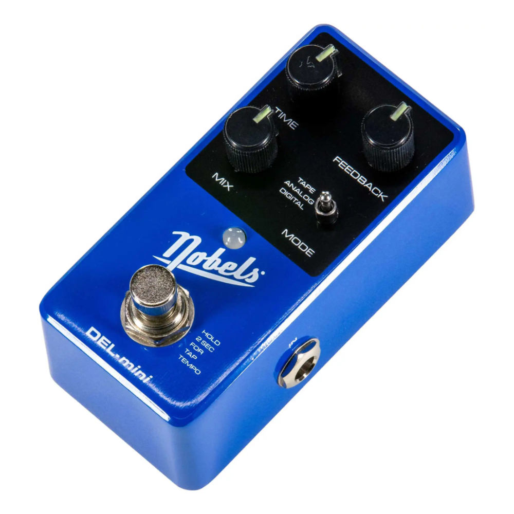 Nobels ノーベルズ DEL-mini ステレオディレイペダル ギターエフェクター 右斜めアングル画像