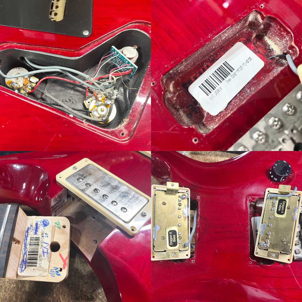 【中古】 エレキギター PRS CE Mahogany 22 Vintage Cherry 2003年製 Wide Fatネック Dragon IIピックアップ搭載 Paul Reed Smith ポールリードスミス Classic Electric 内部 