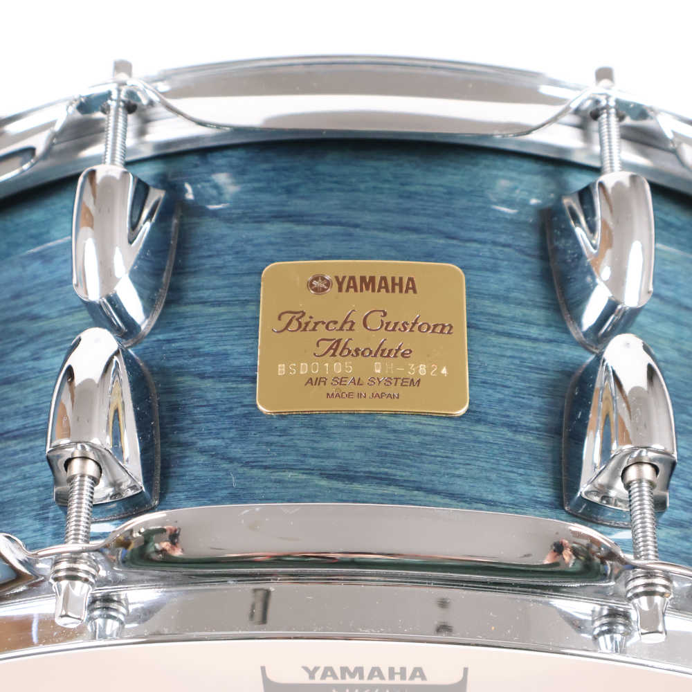 【中古】 スネアドラム ヤマハ YAMAHA BSD-0105 Birch Custom Absolute 14x5.5 ロゴ画像
