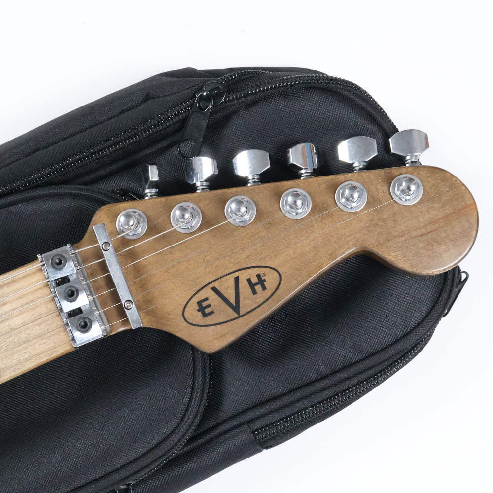 【中古】 エレキギター EVH Striped Series Frankenstein Frankie Maple Fingerboard Red with Black Stripes Relic 2021年製 Eddie Van Halen Model ヴァンヘイレン ヘッド画像