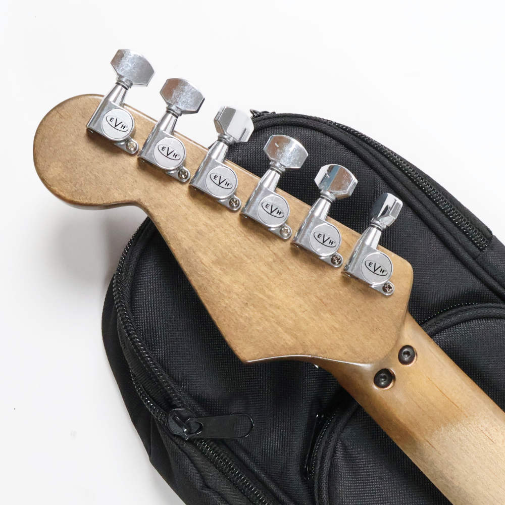 【中古】 エレキギター EVH Striped Series Frankenstein Frankie Maple Fingerboard Red with Black Stripes Relic 2021年製 Eddie Van Halen Model ヴァンヘイレン ヘッド裏画像