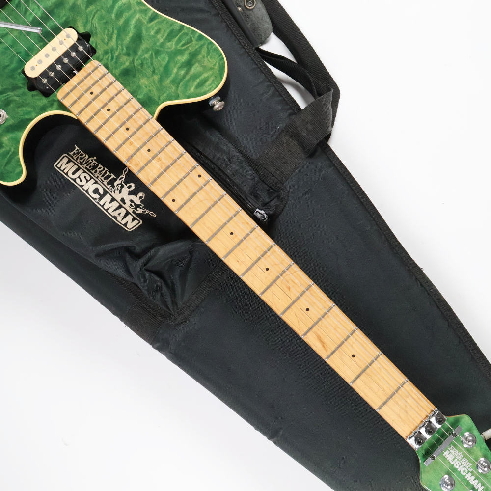 【中古】 エレキギター Music Man AXIS EX Trans Green 1997年製 日本製 ミュージックマン アクシスEX EVHモデルと同じスイッチ位置 ネック