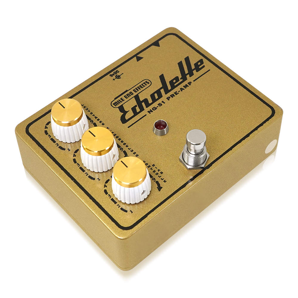 Mile End Effects マイルエンドエフェクツ ECHOLETTE NG51 Pre-Amp プリアンプ ブースター ギターエフェクター 斜めアングル画像