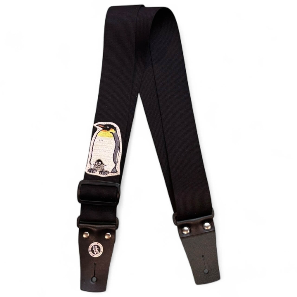 Grande uomo グランデウオモ TENDER STRAP TS-2 AC 親子ペンギン Black ギターストラップ