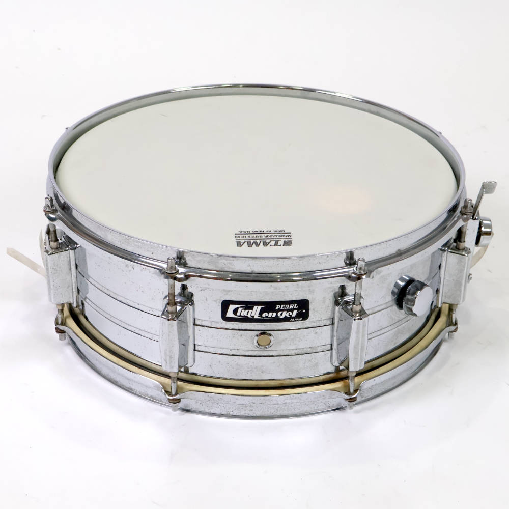 【中古】 スネアドラム パール Pearl No.4614 Challenger Steel shell 14x5.5 Made in Japan スネアドラム