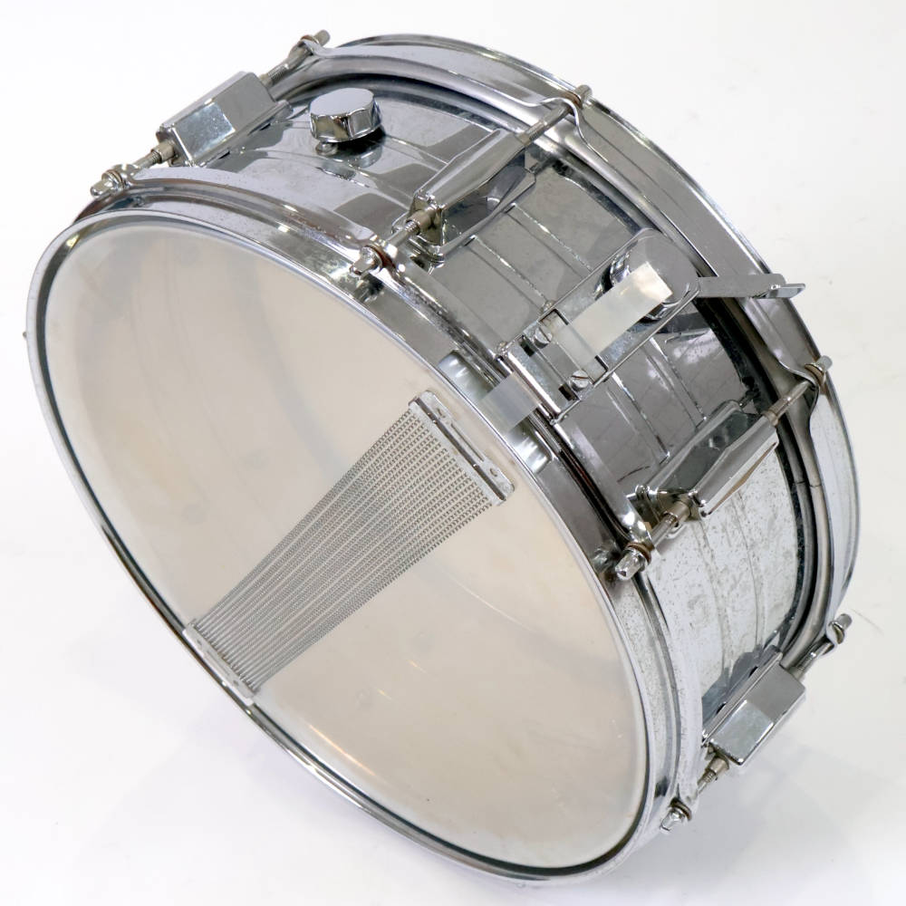 【中古】 スネアドラム パール Pearl No.4614 Challenger Steel shell 14x5.5 Made in Japan スネアドラム サイド