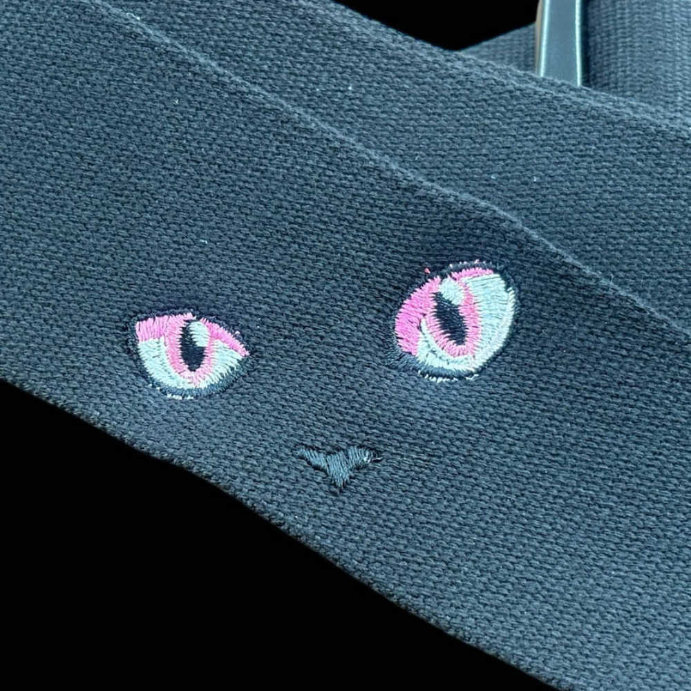 Grande uomo グランデウオモ TENDER STRAP TS-2 AC ねこ ローズクォーツ ギターストラップ アップ画像