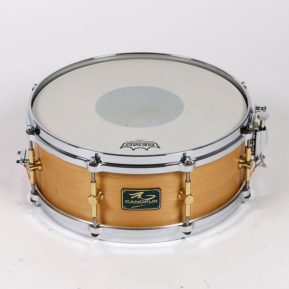 【中古】 スネアドラム カノウプス CANOPUS MO-1455 Natural Oil スネアドラム