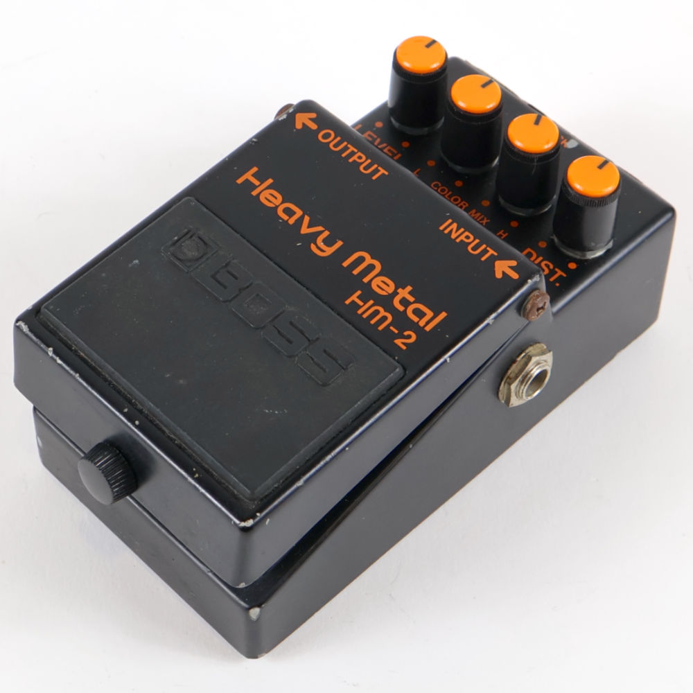 【中古】 ヘビーメタル エフェクター BOSS HM-2 Heavy Metal Made in Japan ディストーション ギターエフェクター 右サイド
