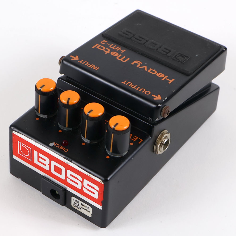 【中古】 ヘビーメタル エフェクター BOSS HM-2 Heavy Metal Made in Japan ディストーション ギターエフェクター 左サイド