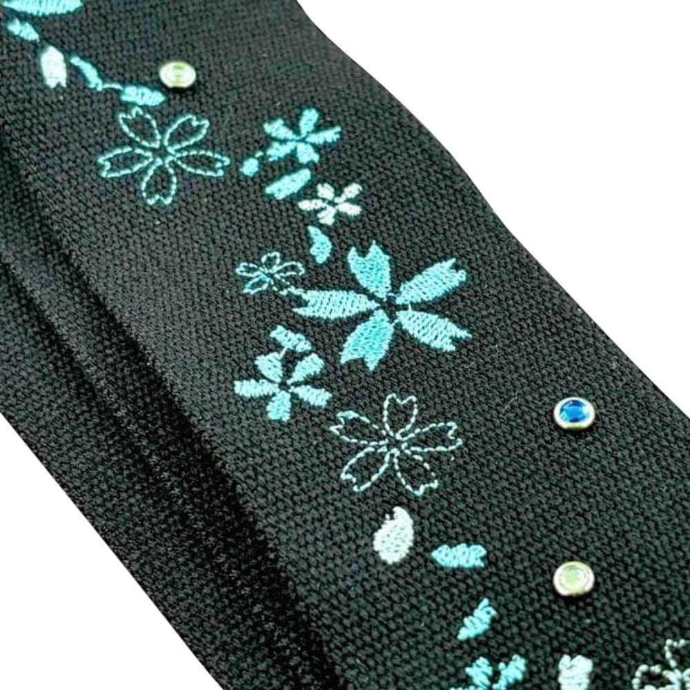 Grande uomo グランデウオモ TENDER STRAP TS-2 AC 雪桜スペシャル Black ギターストラップ