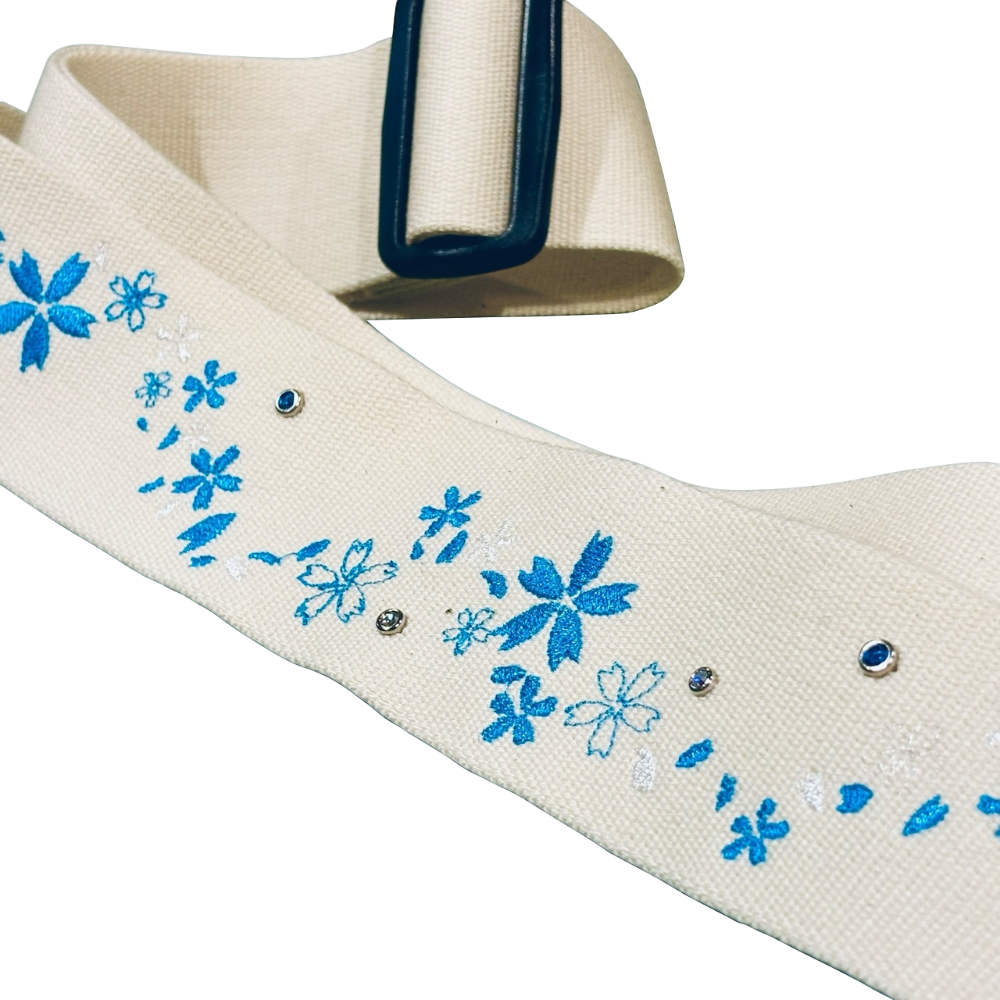 Grande uomo グランデウオモ TENDER STRAP TS-2 AC 雪桜スペシャル White ギターストラップ