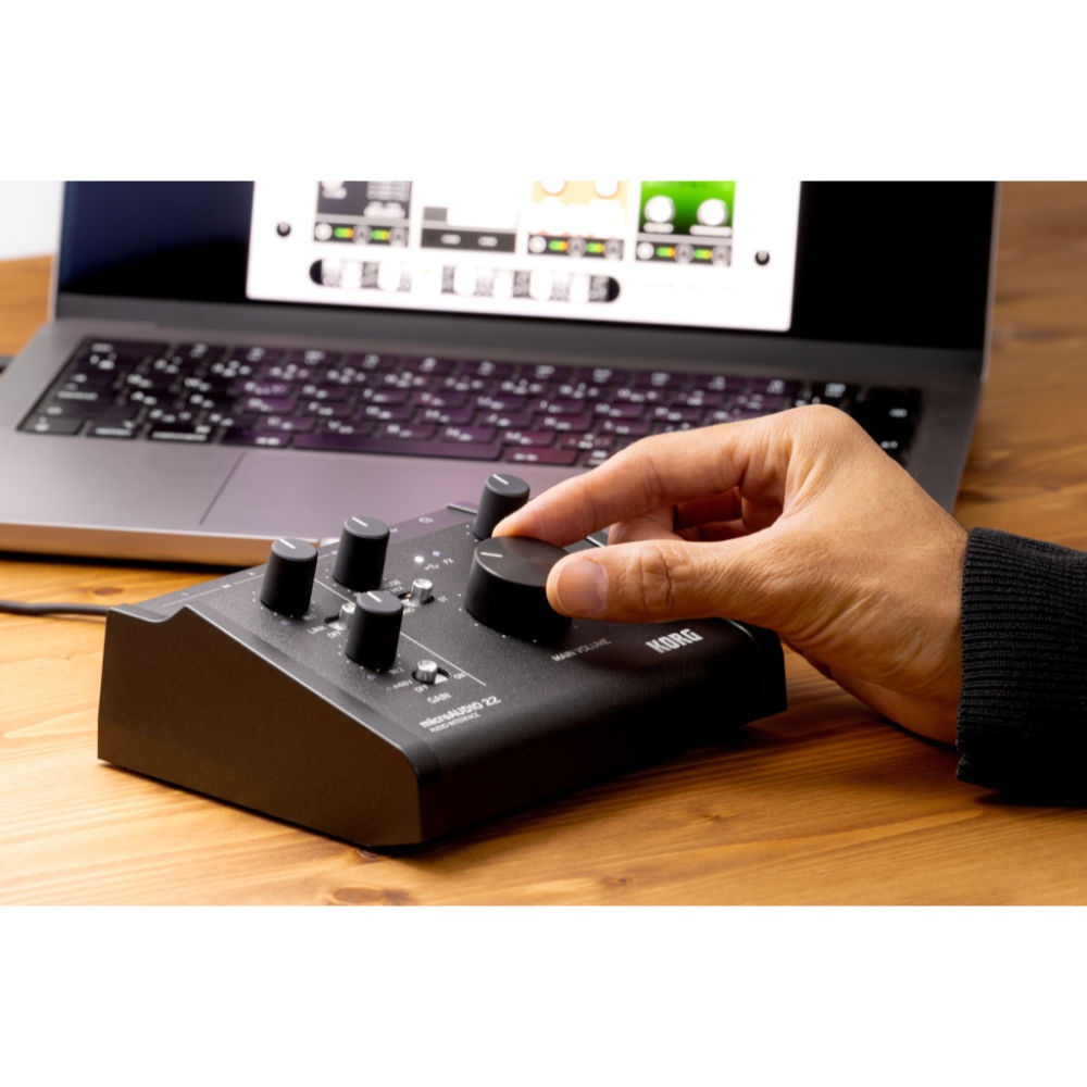 オーディオインターフェイス KORG microAUDIO 22 コルグ マイクロオーディオ Filter Ark / Ableton Live Liteなどバンドル PC操作イメージ