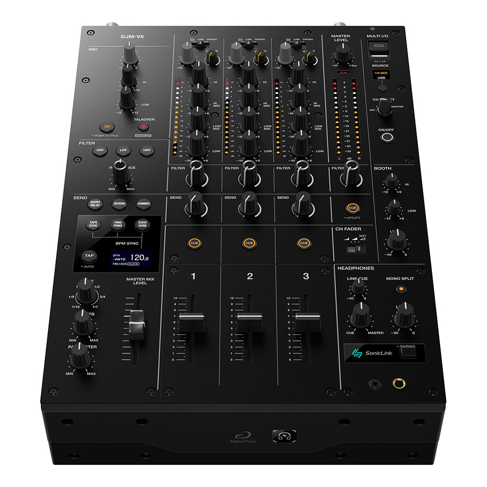 AlphaTheta DJM-V5 3channel DJ MIXER 3ch プロフェッショナルDJミキサー 全体
