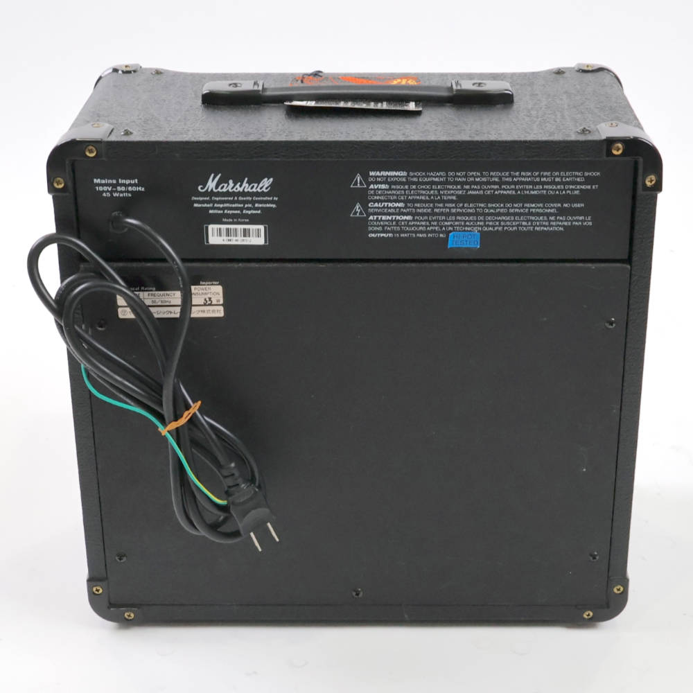 【中古】ギターアンプ マーシャル MARSHALL MG15CD 小型ギターアンプ コンボ 背面