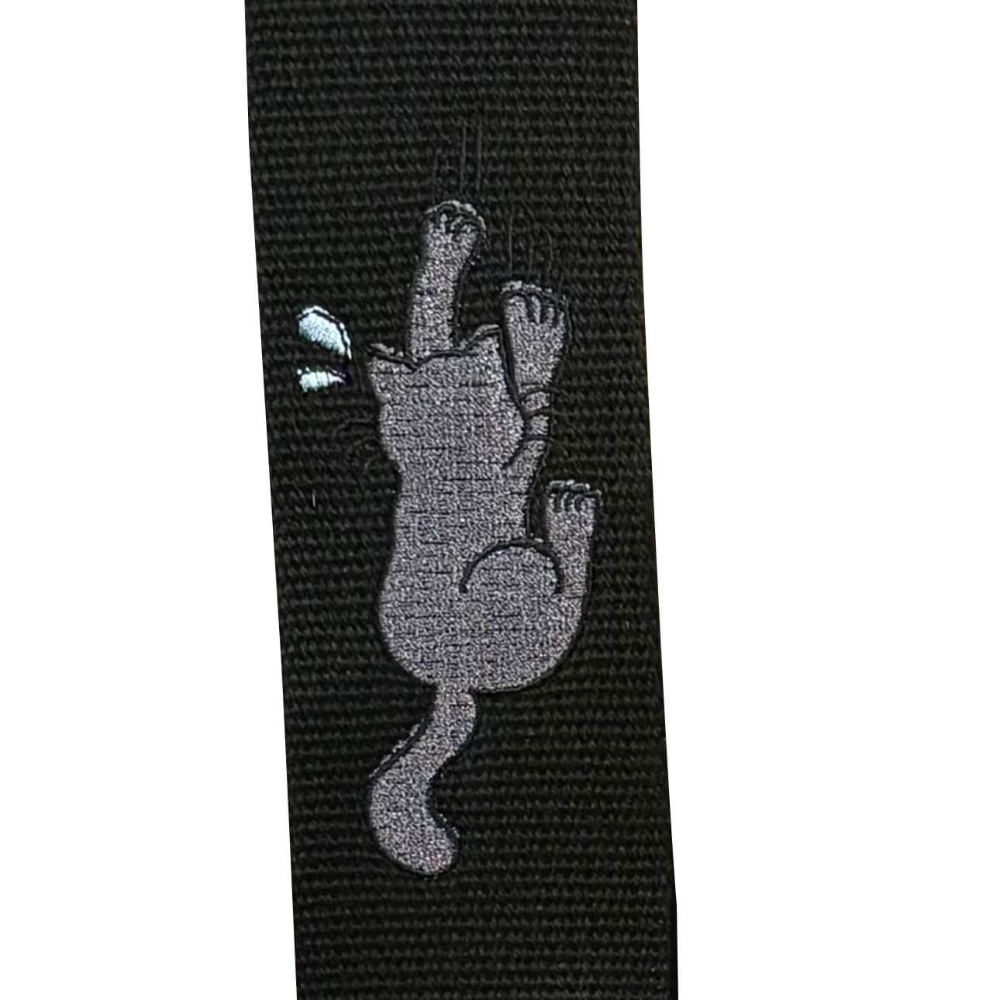 Grande uomo グランデウオモ TENDER STRAP TS-2 AC ずり落ちキャット Black ギターストラップ