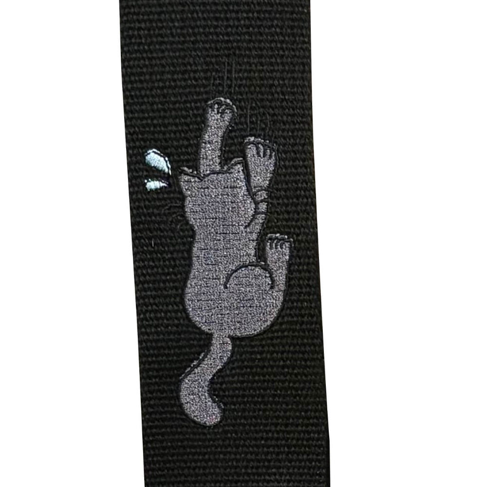 Grande uomo グランデウオモ TENDER STRAP TS-2 AC ずり落ちキャット Black ギターストラップ アップ画像