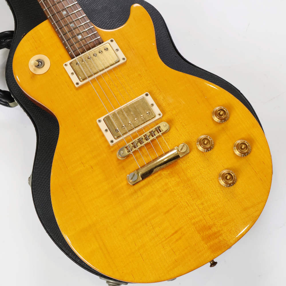 【中古】 エレキギター Gibson Les Paul Junior Special Plus Trans Amber Gold Hardware 2002年製 ギブソン レスポール ジュニアスペシャル AAメイプルトップ ボディ画像