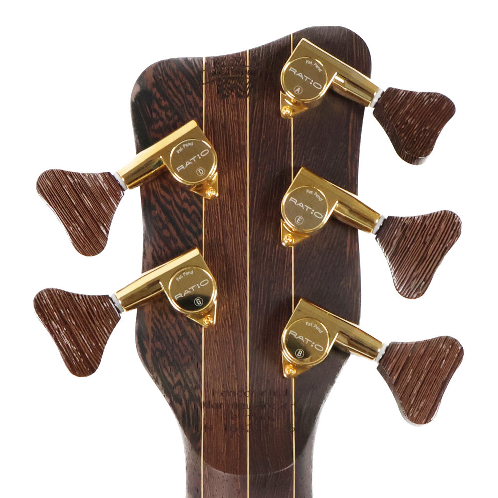 WARWICK ワーウィック CUSTOM SHOP Masterbuilt Dolphin Pro I 5-string Natural Oil Finish Basic Model 5弦エレキベース ヘッド裏画像