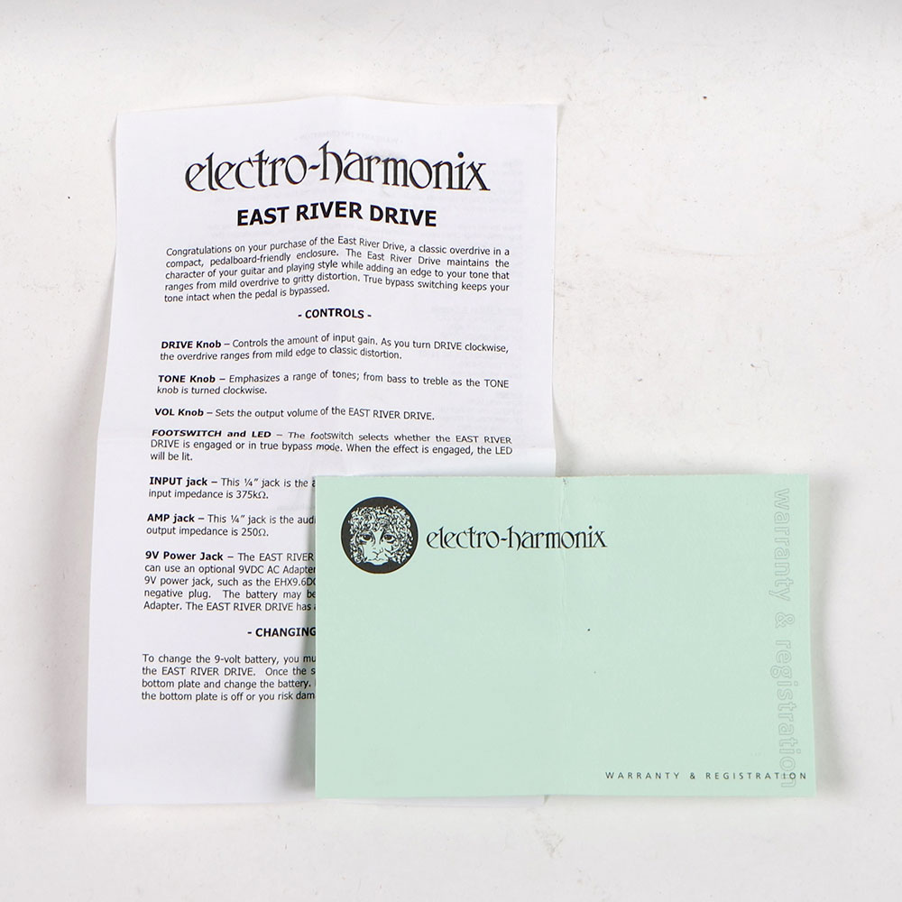 【中古】 ELECTRO-HARMONIX East River Drive ギターエフェクター 付属品