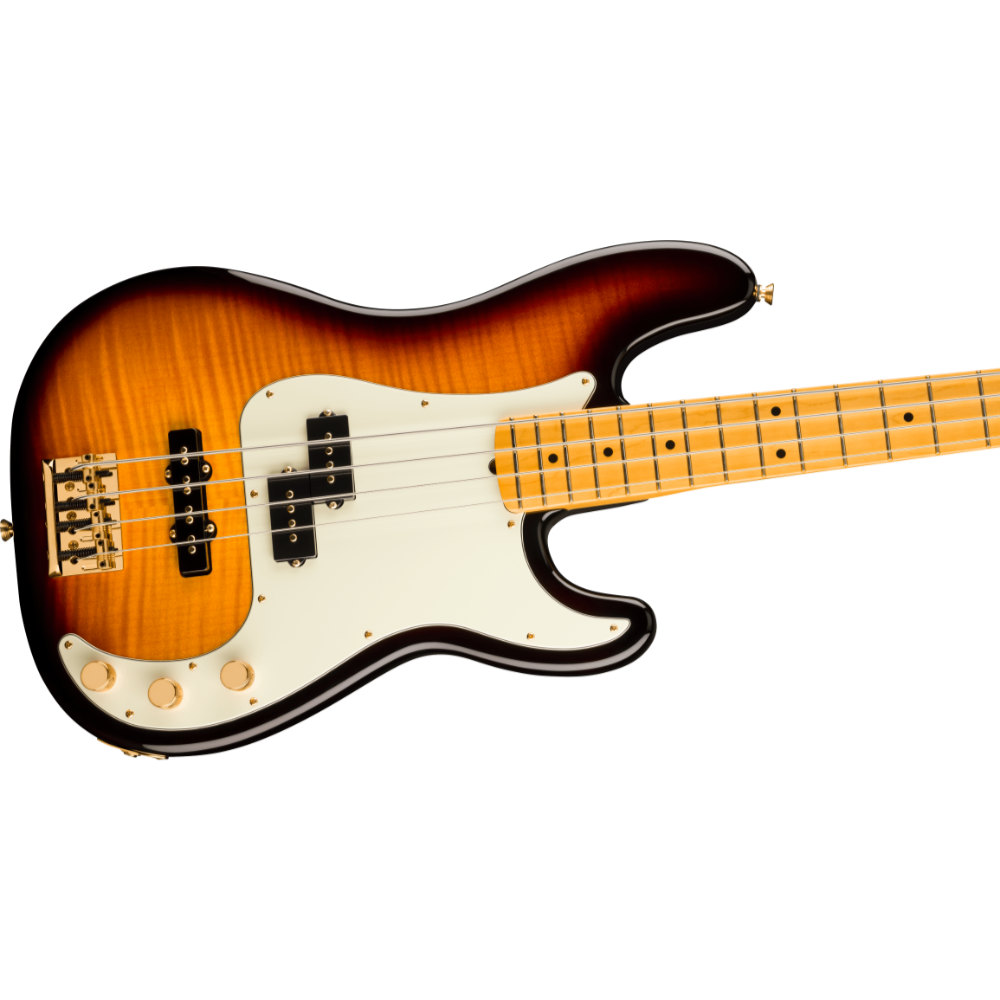 Fender フェンダー 75th Anniversary American Professional II PJ Bass 2-Color Sunburst エレキベース ボディ斜めアングル画像