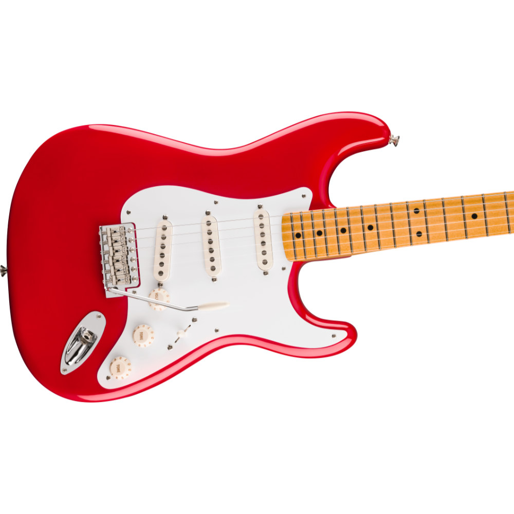 Fender フェンダー Vintera III Late ’50s Stratocaster MN Dakota Red エレキギター ストラトキャスター ボディ斜めアングル画像