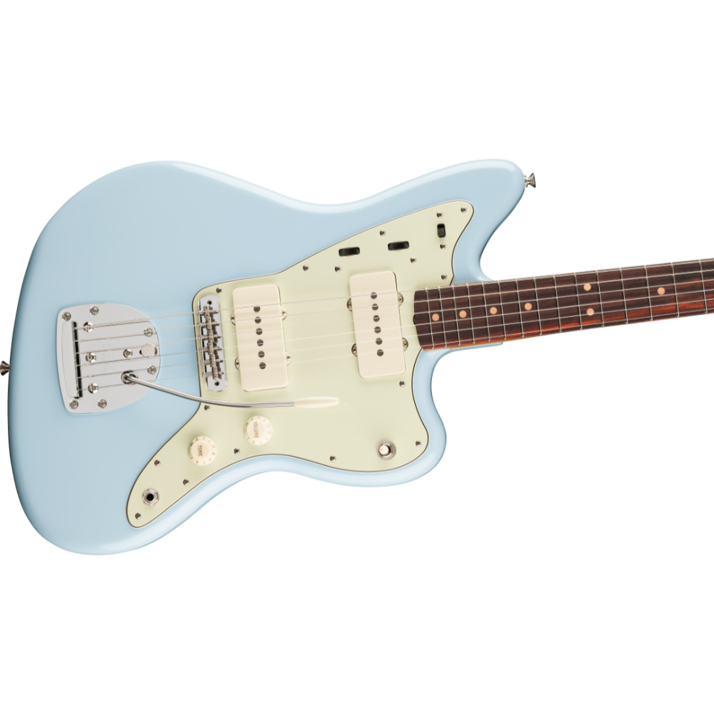 Fender フェンダー Vintera III Mid ’60s Jazzmaster RW Sonic Blue エレキギター ジャズマスター ボディ斜めアングル画像