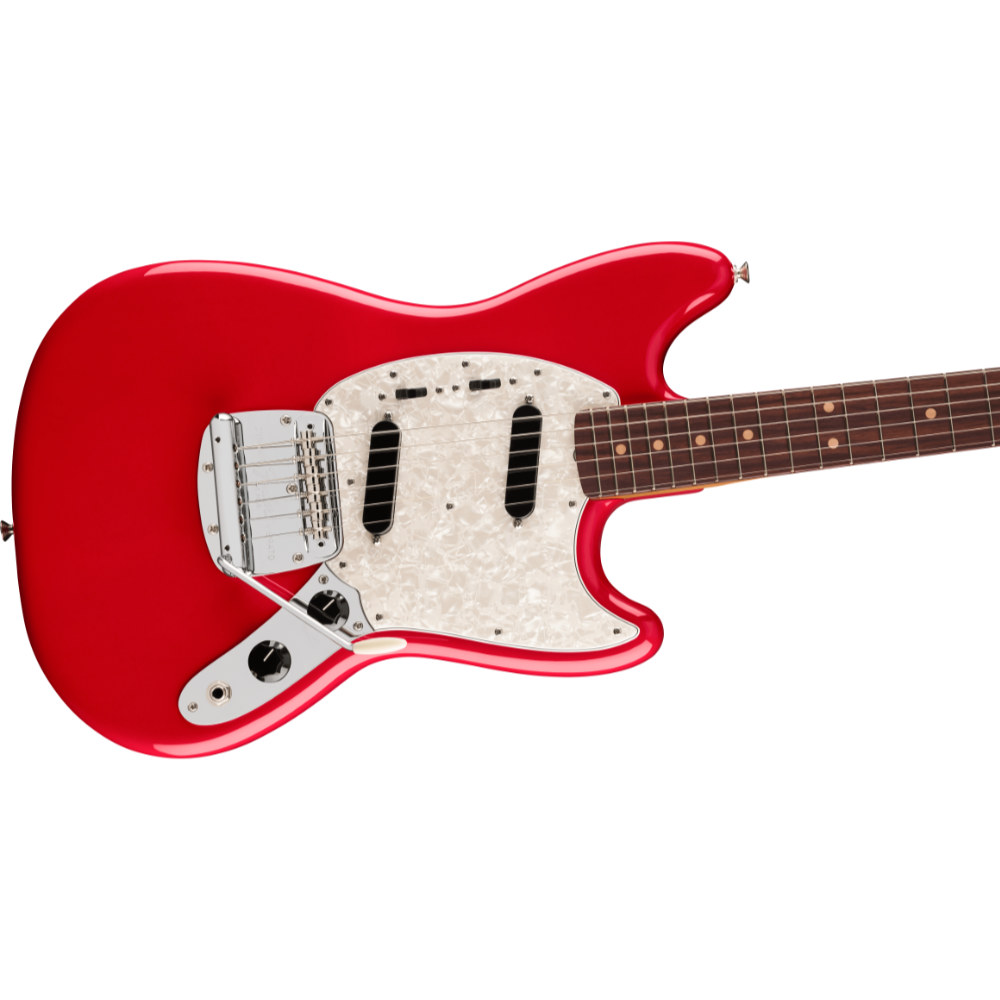 Fender フェンダー Vintera III Mid ’60s Mustang RW Dakota Red エレキギター ムスタング ボディ斜めアングル画像