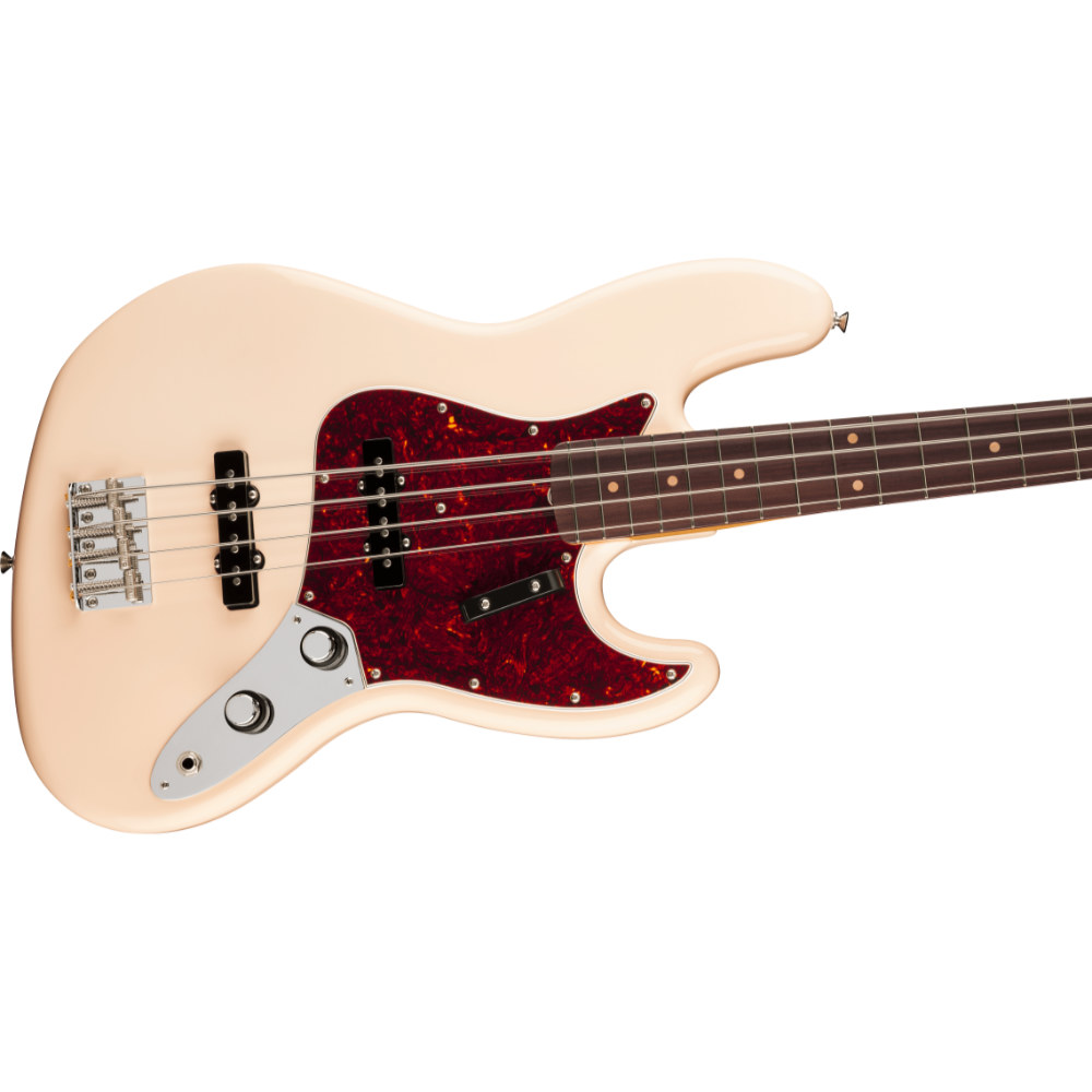 Fender フェンダー Vintera III Early ’60s Jazz Bass RW Olympic White エレキベース ジャズベース ボディ斜めアングル画像