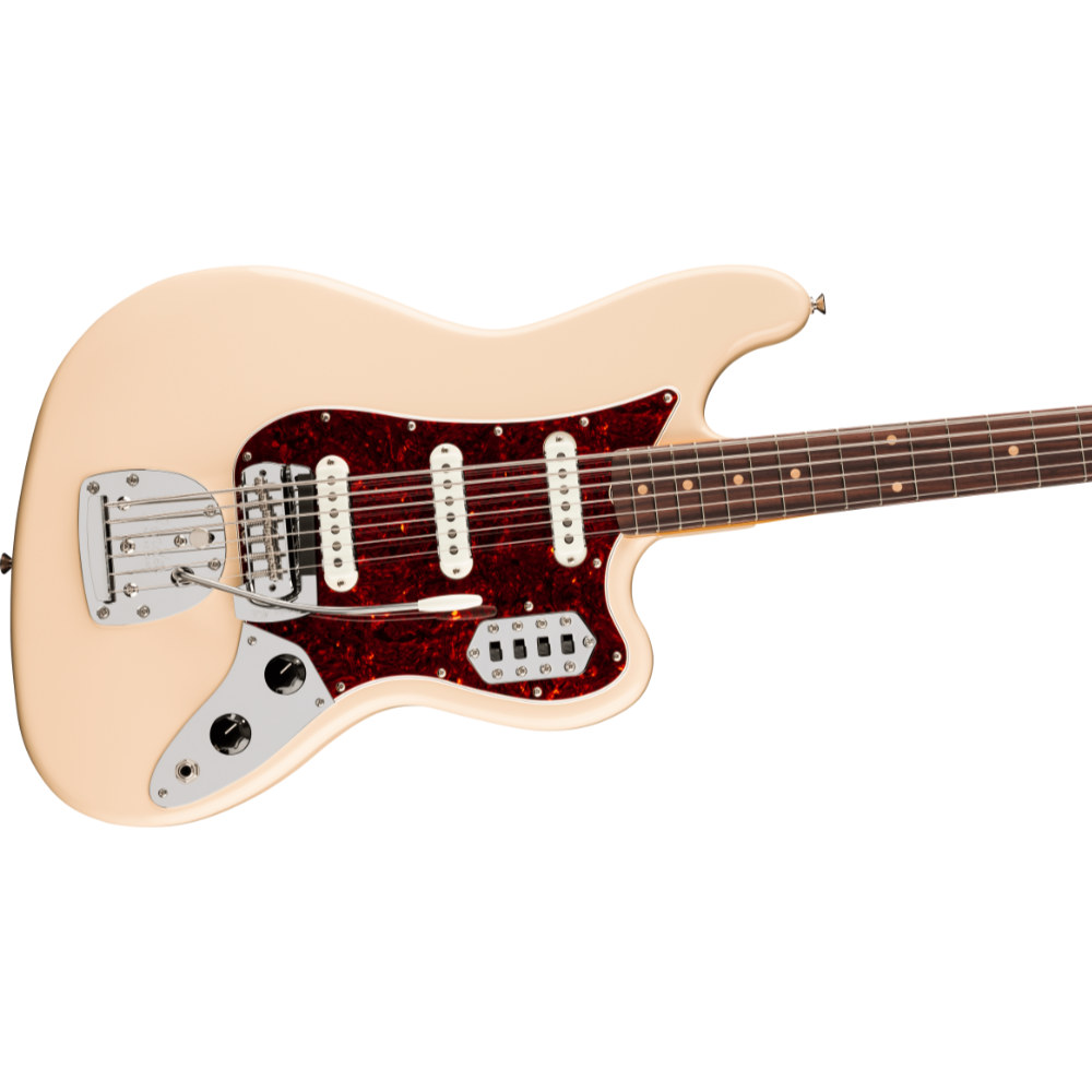 Fender フェンダー Vintera III Early ’60s Bass VI RW Olympic White 6弦エレキベース ボディ斜めアングル画像