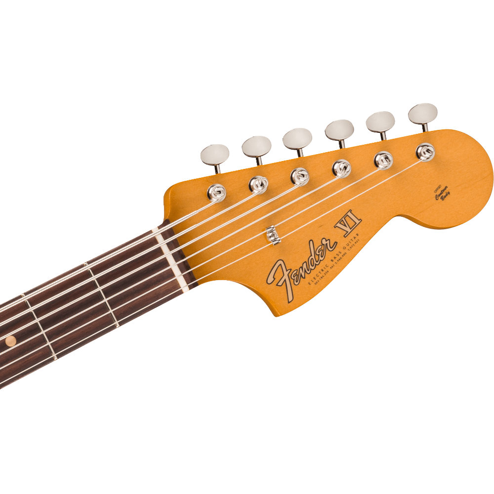Fender フェンダー Vintera III Early ’60s Bass VI RW Olympic White 6弦エレキベース ヘッド画像