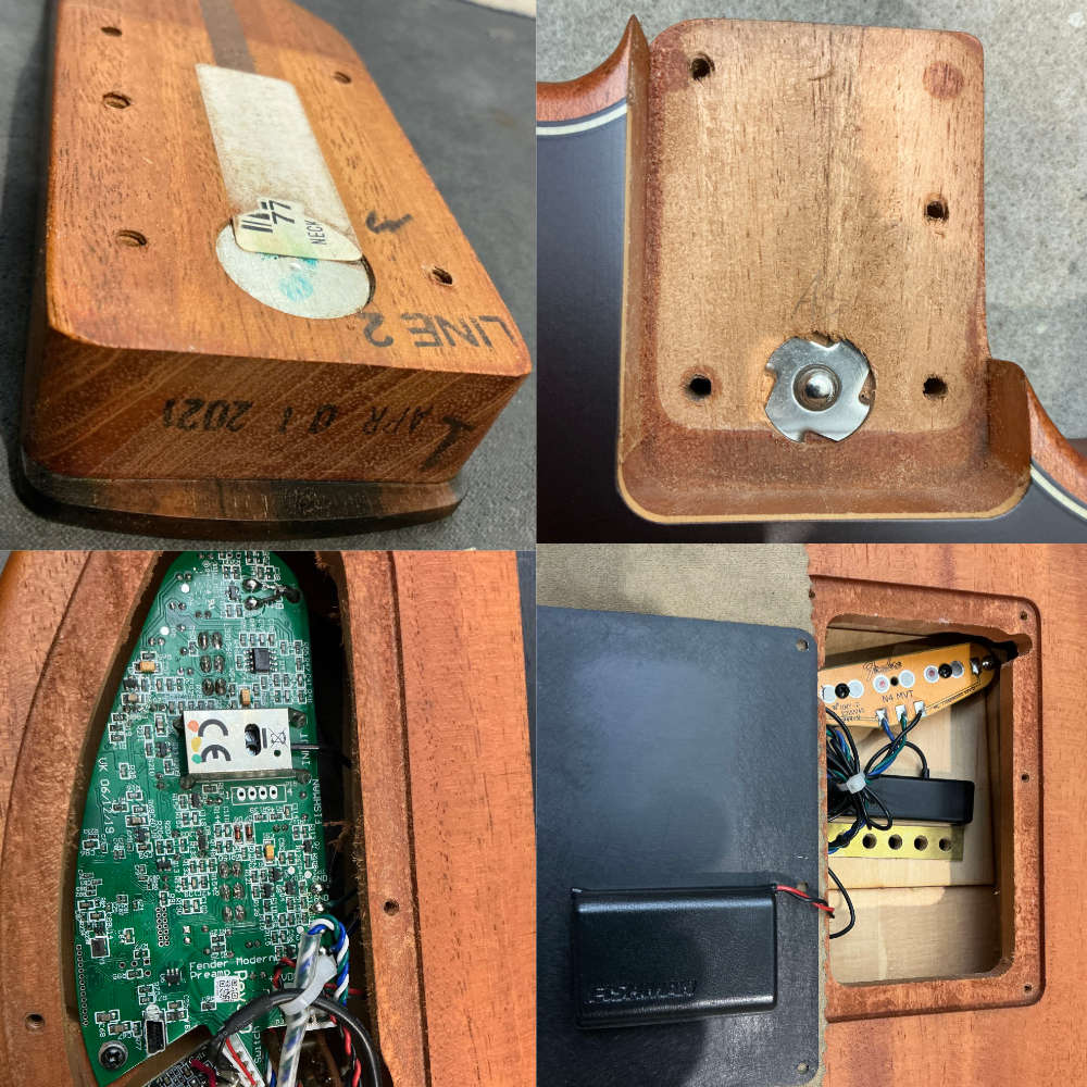 【中古】 エレアコ Fender American Acoustasonic Telecaster Ebony Fingerboard Sunburst 2021年製 ケース欠品 フェンダー  アメリカンアコースタソニック テレキャスター 内部