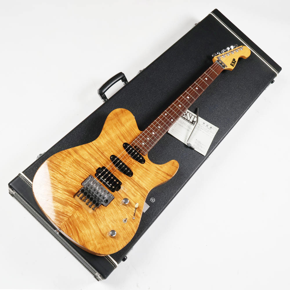 【中古】 エレキギター ESP TE-350DT KOA 2002年頃製造 フレイムコアトップ フロイドローズブリッジ Seymour Duncanピックアップ搭載