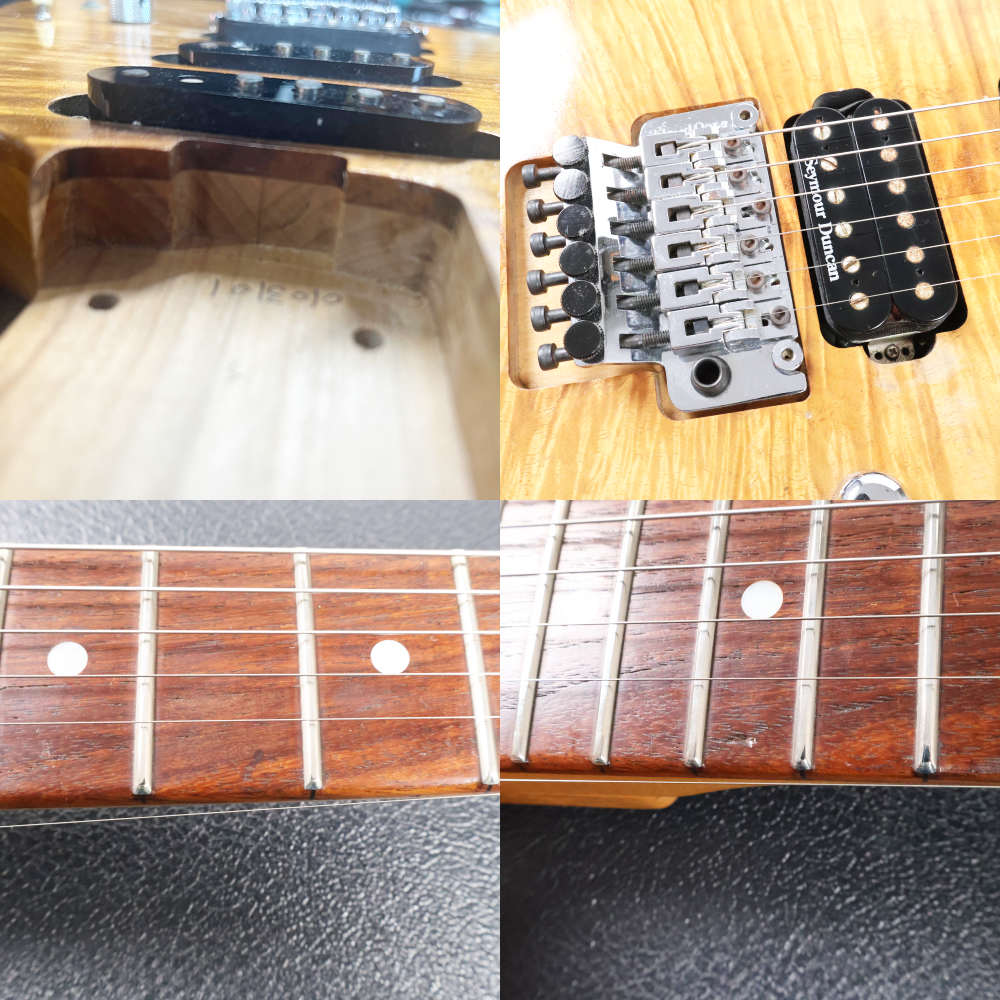 【中古】 エレキギター ESP TE-350DT KOA 2002年頃製造 フレイムコアトップ フロイドローズブリッジ Seymour Duncanピックアップ搭載 傷 