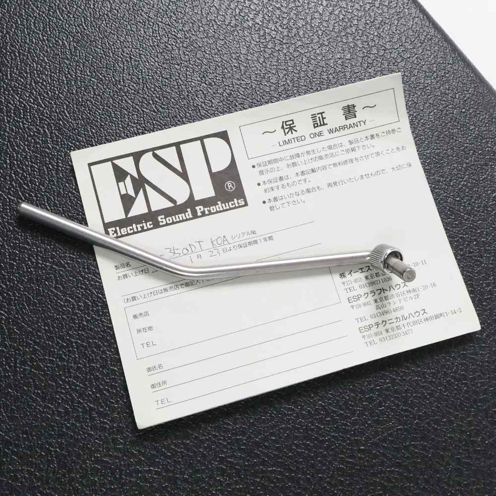 【中古】 エレキギター ESP TE-350DT KOA 2002年頃製造 フレイムコアトップ フロイドローズブリッジ Seymour Duncanピックアップ搭載 付属品画像