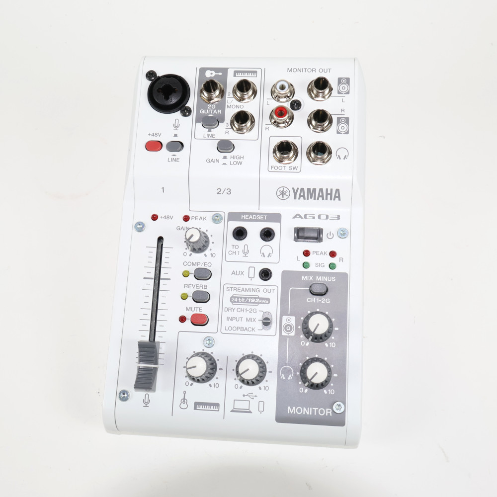 【中古】 ミキサー ヤマハ YAMAHA AG03 mk2 W ライブストリーミングミキサー ホワイト