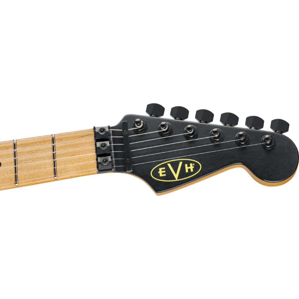 EVH イーブイエイチ Limited Edition Striped Series Frankenstein Frankie Black with Yellow Stripes Aged エレキギター ヘッド画像