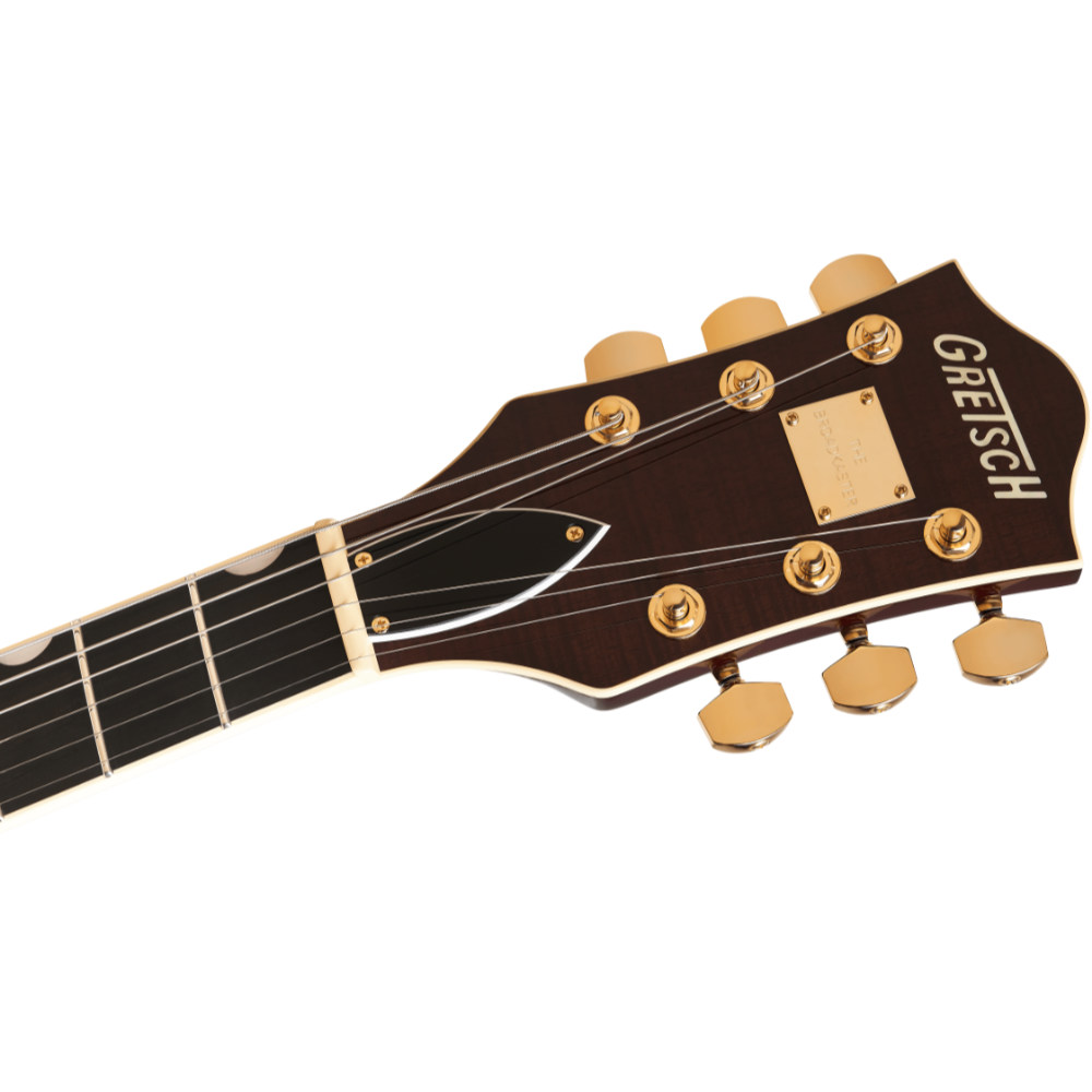 GRETSCH グレッチ Broadkaster LX Figured Center Block with String-Thru Bigsby and Gold Hardware Havana Burst エレキギター ヘッド画像