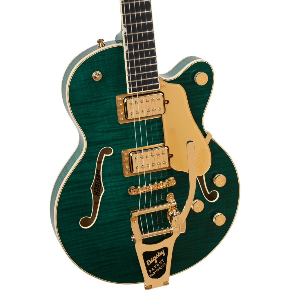 GRETSCH グレッチ Broadkaster Jr. LX Figured Center Block with String-Thru Bigsby and Gold Hardware Ebony Fingerboard Tropic Aura エレキギター ボディトップ