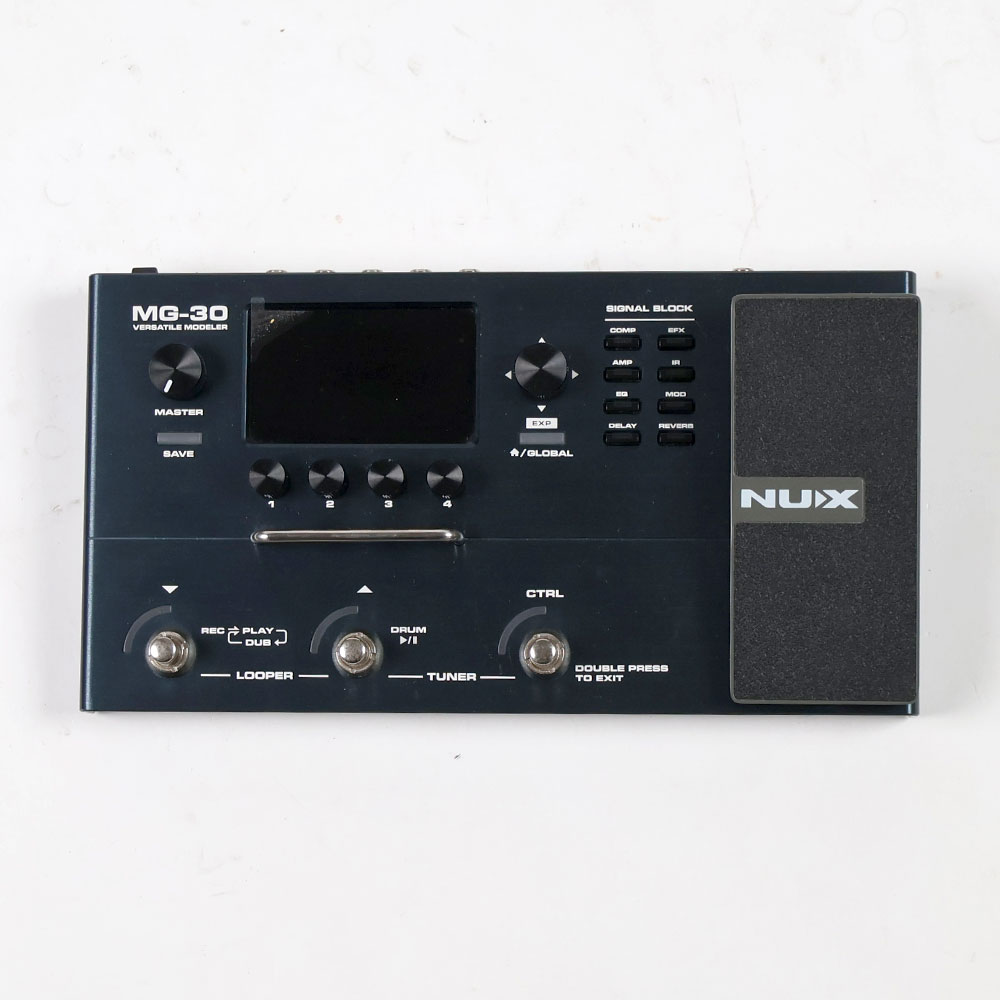 【中古】 マルチエフェクター ニューエックス NUX MG-30 マルチエフェクター 正面